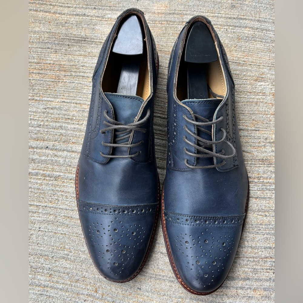 Joseph Abboud Blue Oxford Dress Shoes